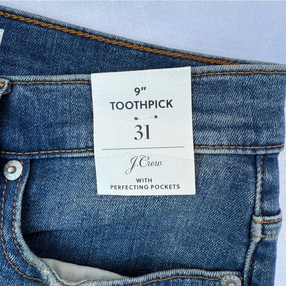 J.Crew 9” High Rise Toothpick Skinny Jeans BA577 NWT Size 31 - Picture 6 of 16